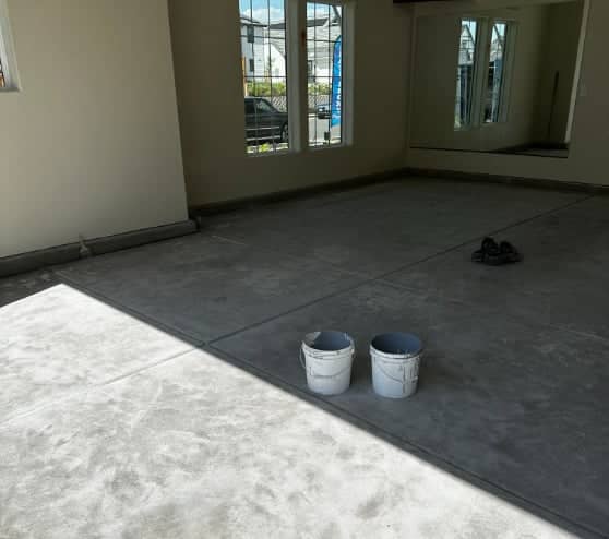 old concrete floors in a garage