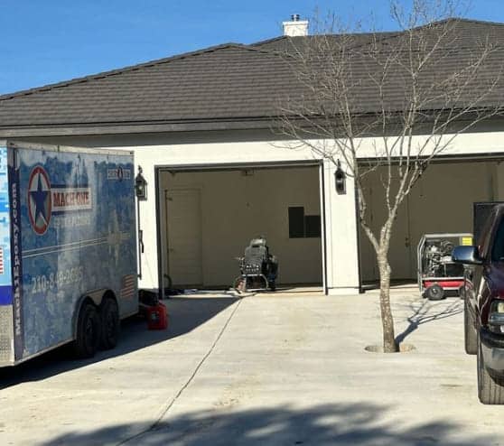 a garage in need of new epoxy flooring