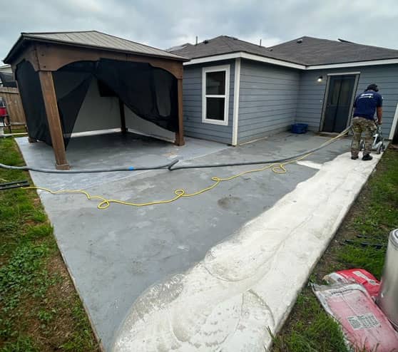 before view of epoxy flooring in San Antonio, TX
