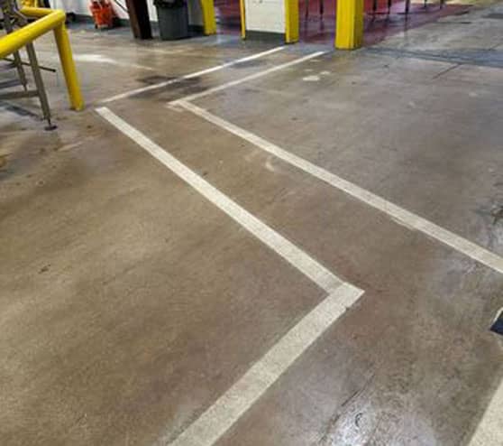before view of epoxy flooring project in San Antonio, TX