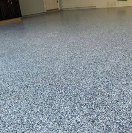 close view of garage floor epoxy in San Antonio, TX