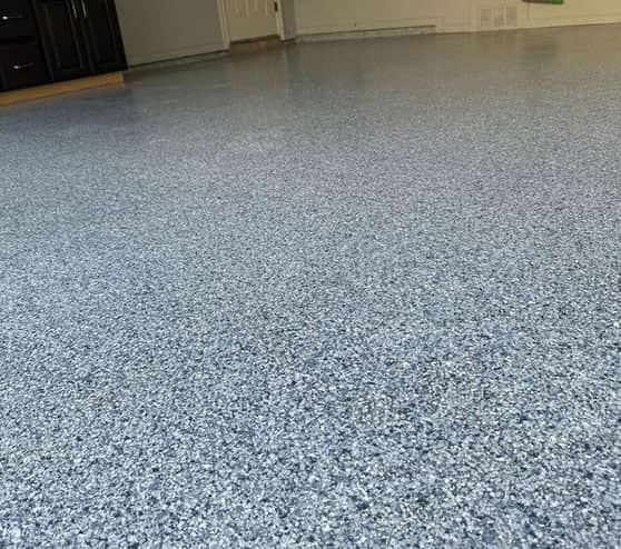 close view of garage floor epoxy in San Antonio, TX
