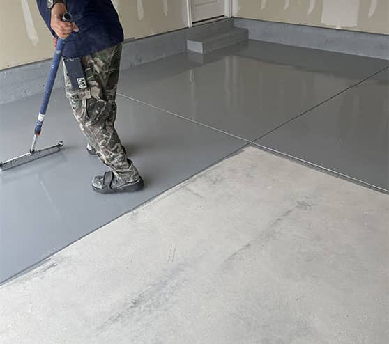 epoxy flooring project in San Antonio, TX