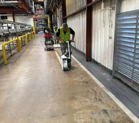 industrial epoxy flooring project in San Antonio, TX
