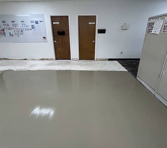 close-up of solid epoxy flooring for Refresco Beverages