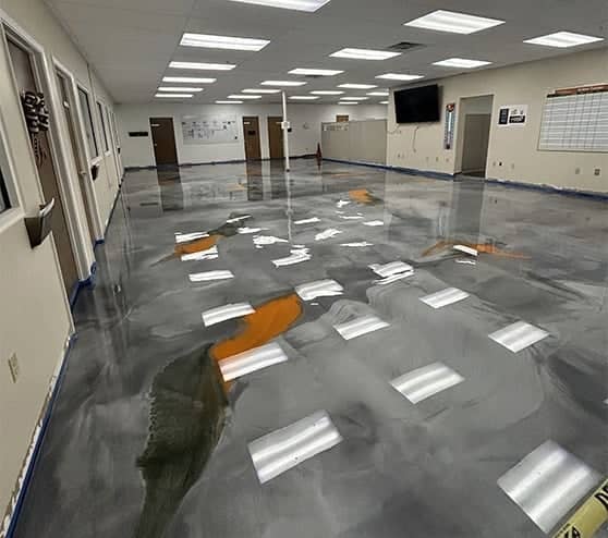 Refresco Beverages flooring after epoxy was applied