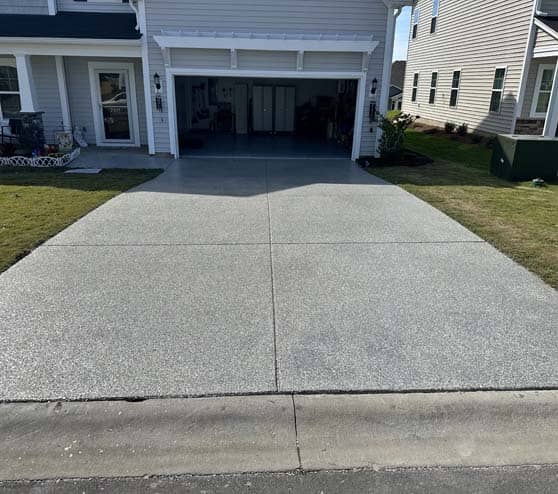 after driveway epoxy application