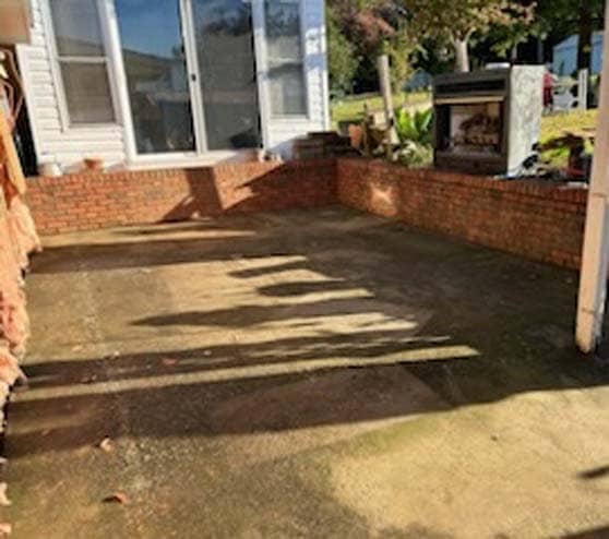 patio before epoxy application