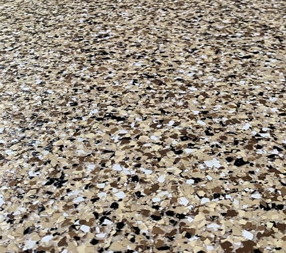 close-up of cappuccino flake blend flooring