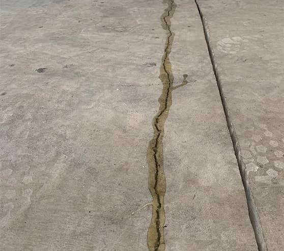 cracks inside of garage floor