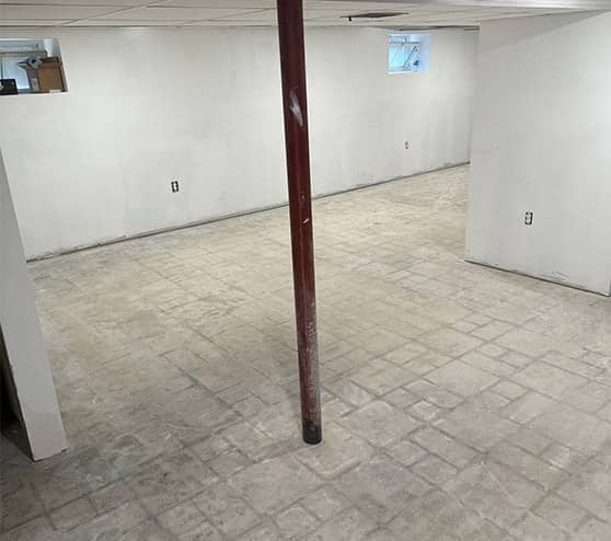 interior view of basement