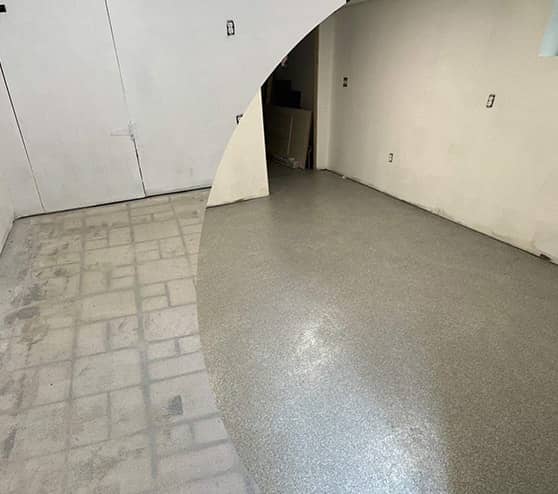 before and after portraits of basement