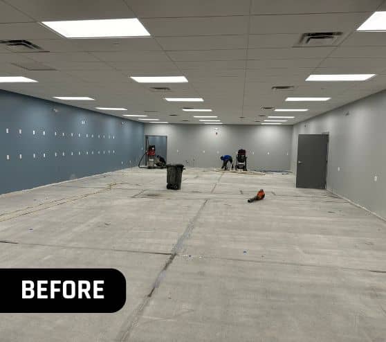 before portrait of commercial property flooring
