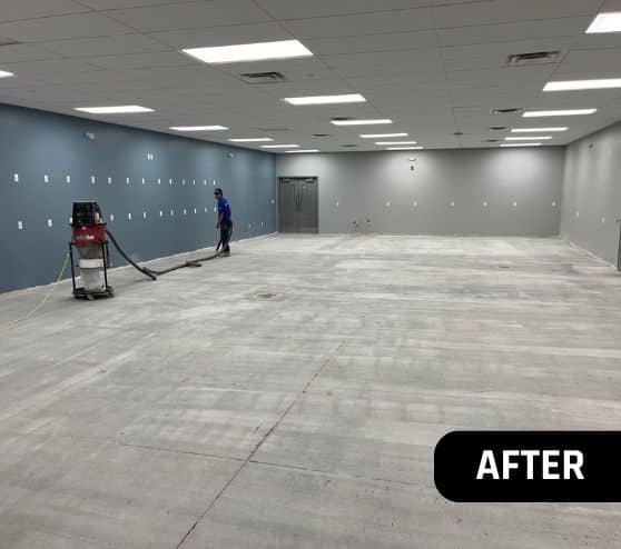 after portrait of commercial property after grinded
