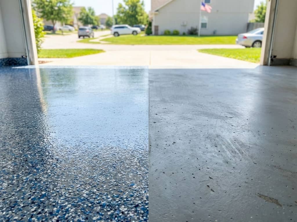 garage floor using epoxy versus paint