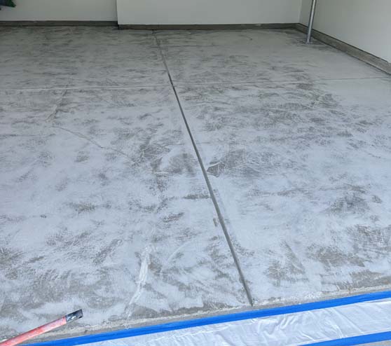 before garage floor epoxy application
