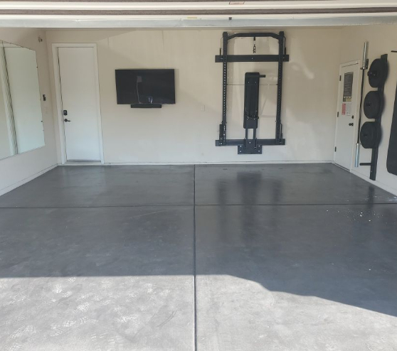 garage gym without epoxy