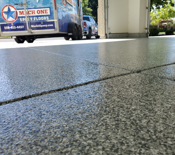 close up of epoxy floor in Clovis, CA