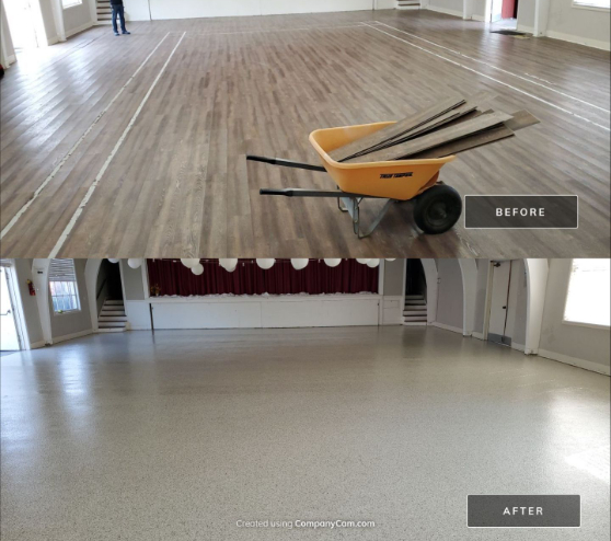before and after epoxy project in Fresno, CA