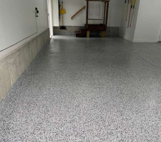 recently installed epoxy floor coating