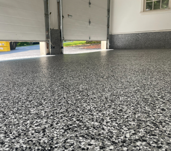 new garage floor epoxy application in Goffstown, NH