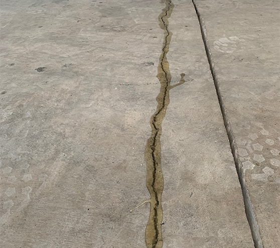cracks inside of garage floor