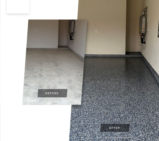 garage floor epoxy application in aubrey, tx home