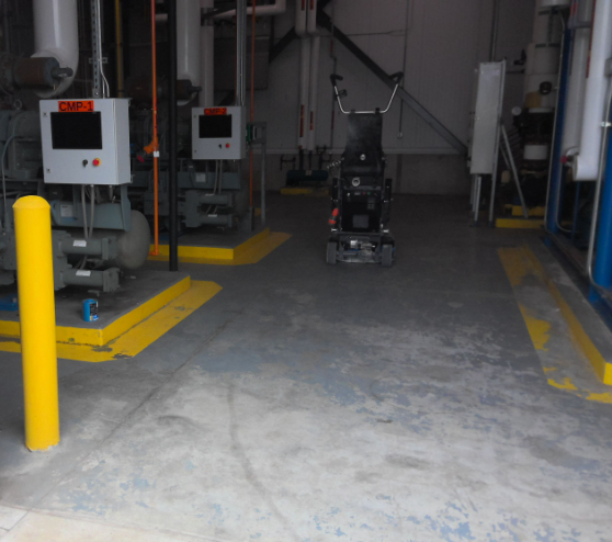 before view of commercial epoxy floor project in San Antonio, TX