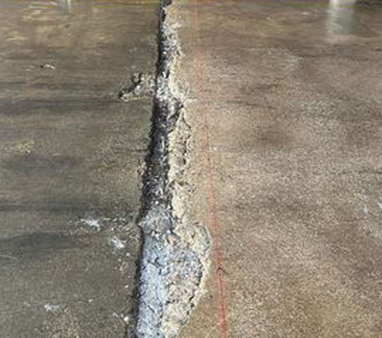before view of concrete repair project in San Antonio, TX