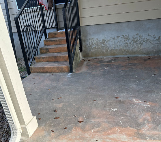before view of residential epoxy flooring in San Antonio, TX