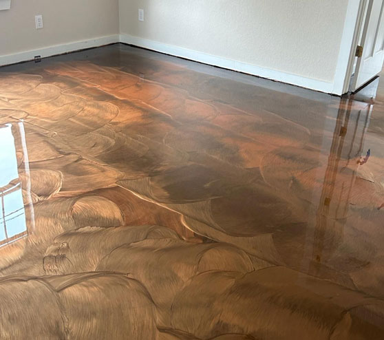 metallic epoxy flooring in Comfort, TX
