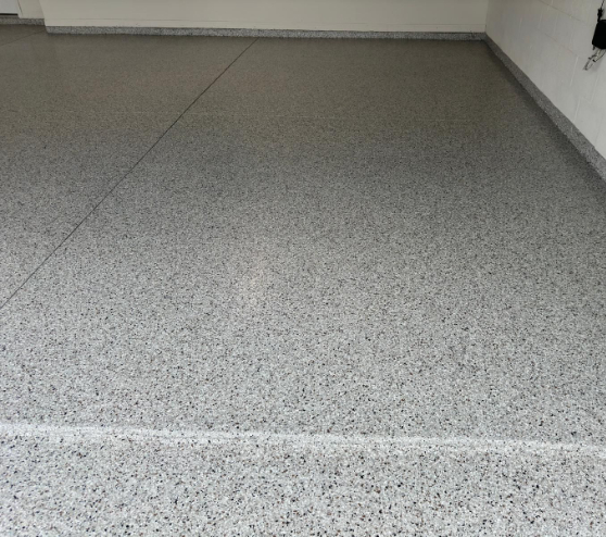 close view of epoxy flakes in Tampa, FL
