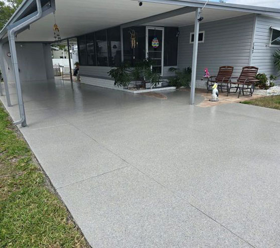 epoxy flake flooring project in Tarpon Springs, FL