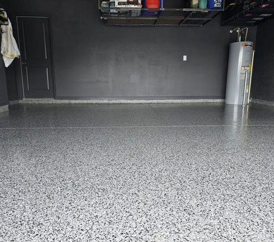 garage floor epoxy project in Lakeland, FL